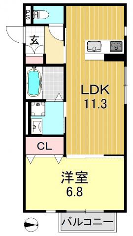 TK マリアッチ(1LDK/1階)の間取り写真