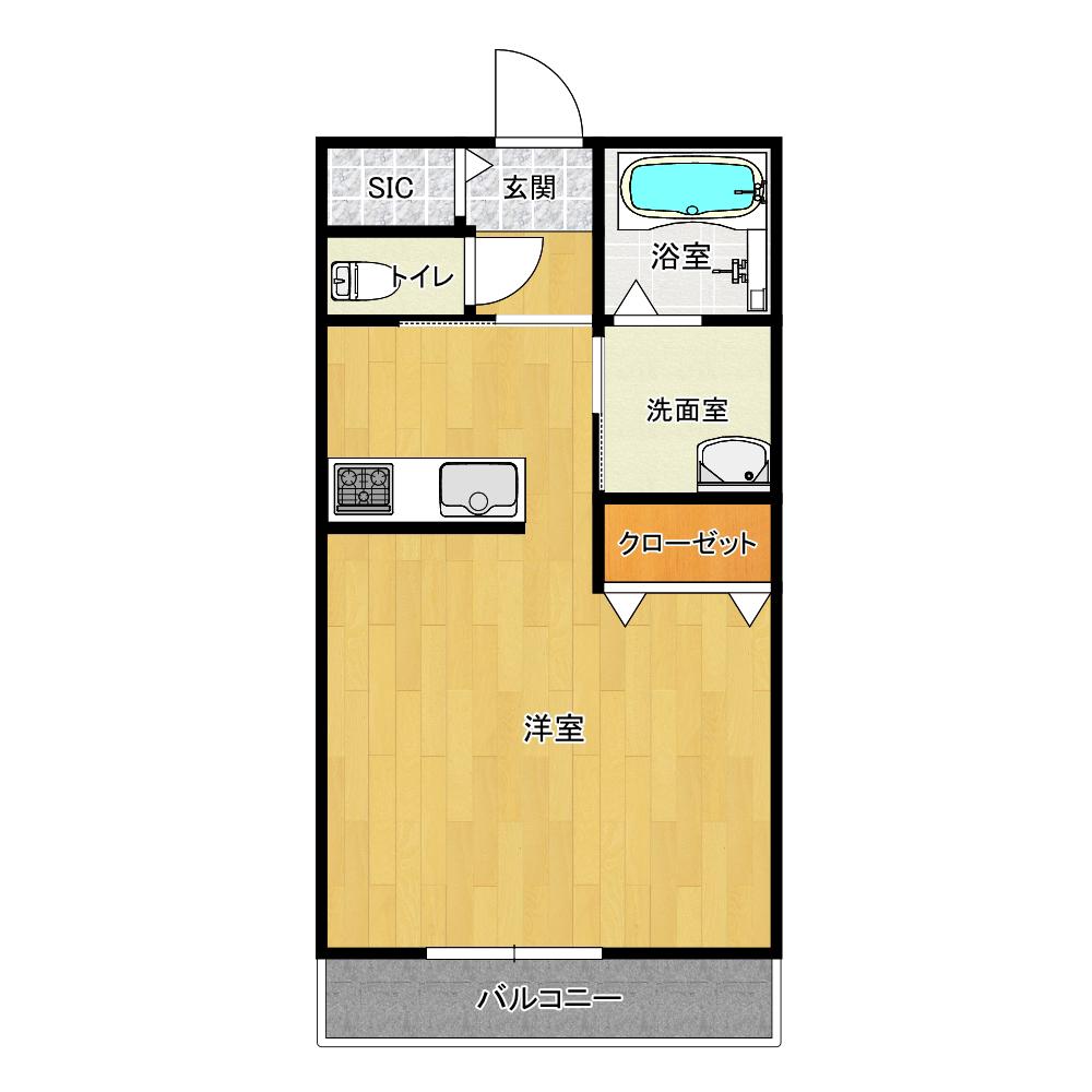 丸山アパート(ワンルーム/2階)の間取り写真