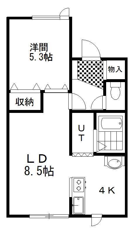 PEACE FLAVOR(1LDK/2階)の間取り写真