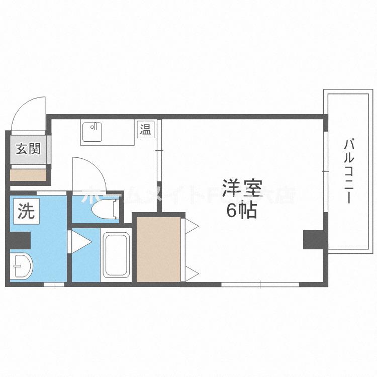 みおつくし堂島II(1K/5階)の間取り写真