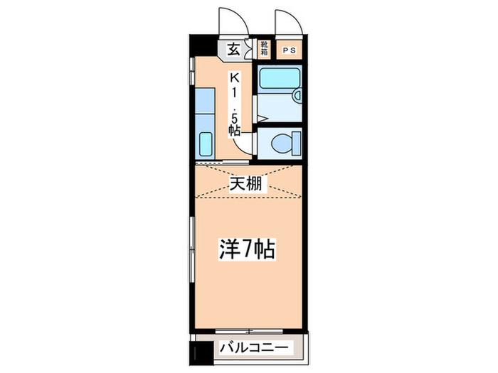 本町ヒロビルIII(1K/2階)の間取り写真