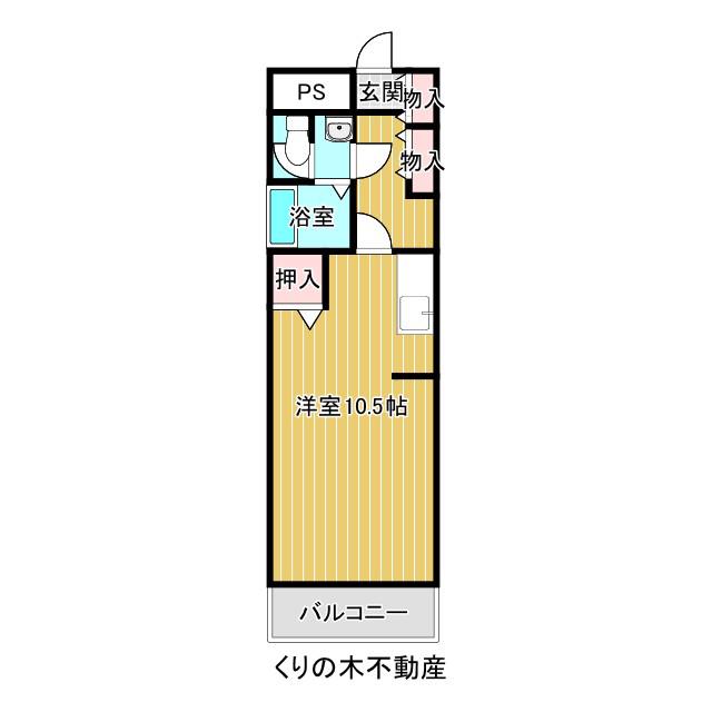 東液商事ビル3(1DK/4階)の間取り写真