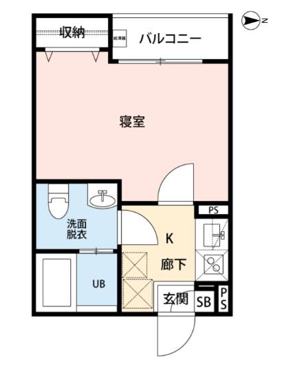 FELICE TERRACE(1K/1階)の間取り写真