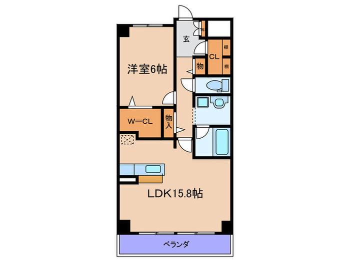 アトレ梅北(1LDK/7階)の間取り写真