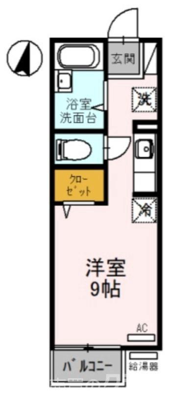 アメニティ大美野(ワンルーム/1階)の間取り写真