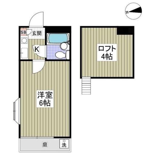 ジュネパレス市川第03(1K/1階)の間取り写真