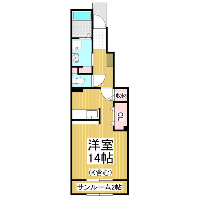 コンフォーティア(ワンルーム/1階)の間取り写真