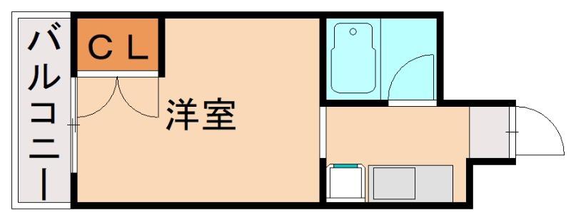 ハイネス五条(1K/4階)の間取り写真