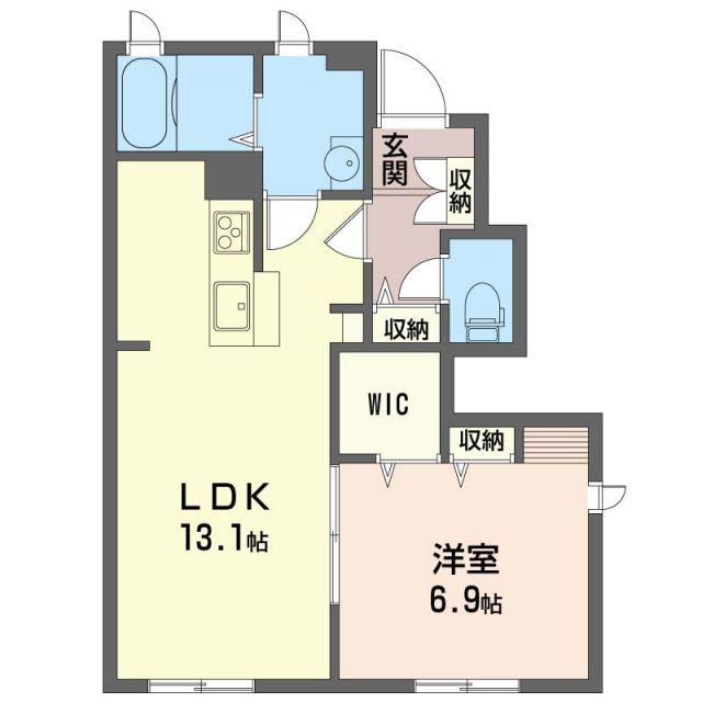 コスモ ランサ(1LDK/1階)の間取り写真