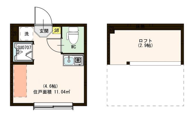 アルモ二―千川(ワンルーム/1階)の間取り写真