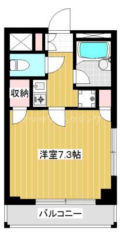 フィデールイマイ(1K/3階)の間取り写真