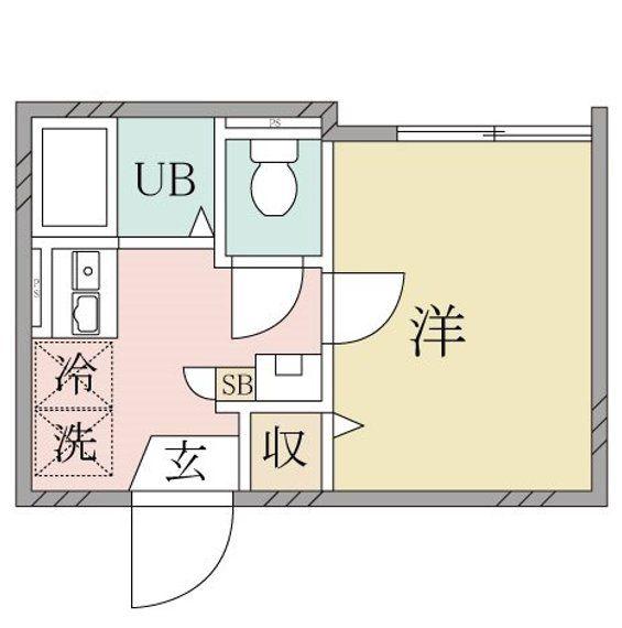 LILAS TERRACE西糀谷(1K/3階)の間取り写真