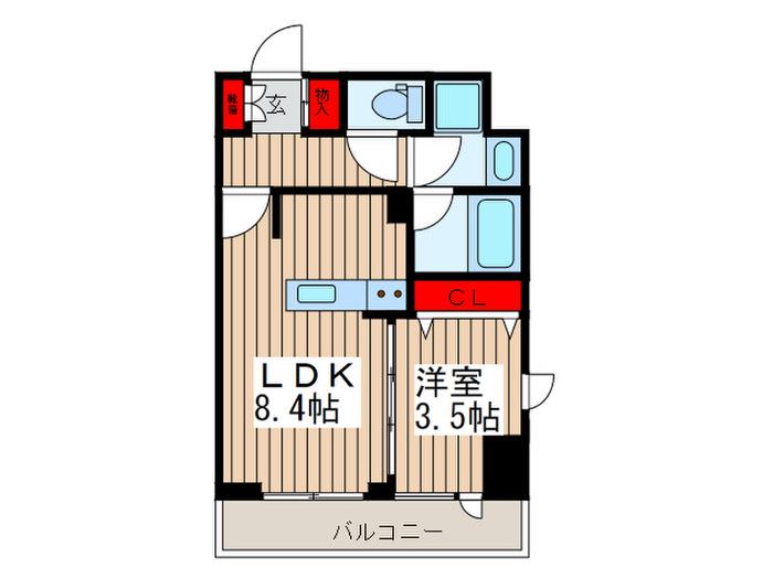 AMENITY ICHIKAWA NEXT(1LDK/7階)の間取り写真