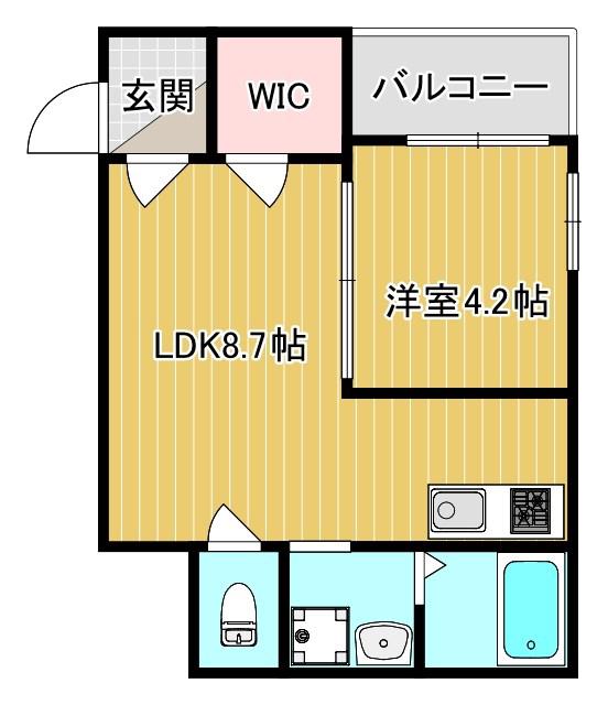 M-CITY千林大宮II(1LDK/1階)の間取り写真