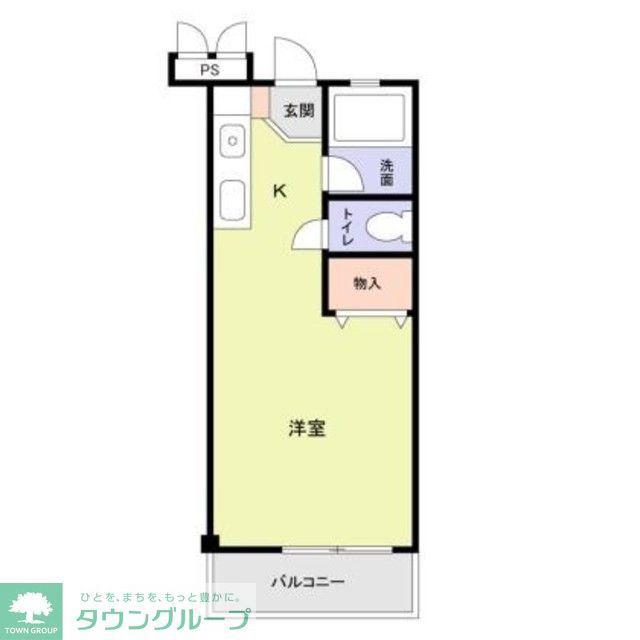 エクセルオグラ(ワンルーム/1階)の間取り写真