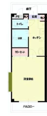 プリメーラ壱番館(1K/1階)の間取り写真