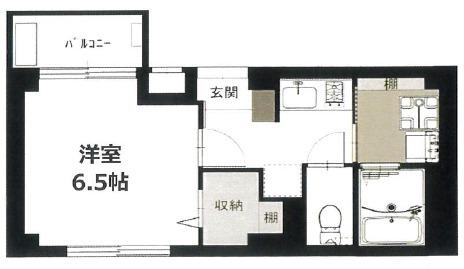 BCASA KAWASAKIDAISHI EKME(1K/1階)の間取り写真