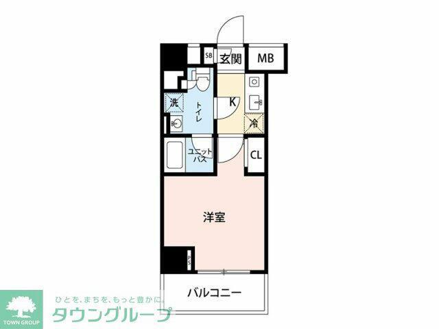 メインステージ九段下(1K/5階)の間取り写真