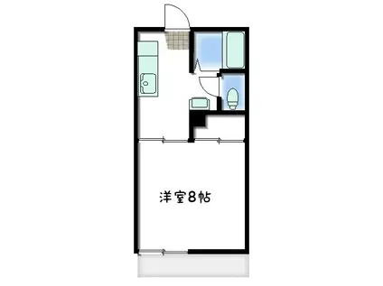 リバーシティ308(1K/1階)の間取り写真