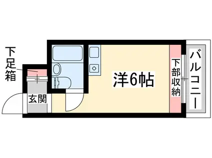 ライオンズマンション新大阪第5(ワンルーム/2階)の間取り写真