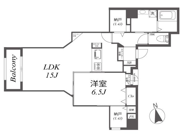 AILE(1SLDK/3階)の間取り写真
