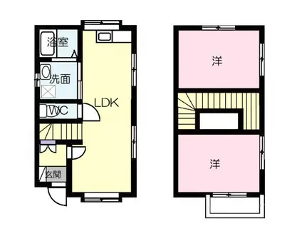フローレンス金山(2LDK/1階)の間取り写真