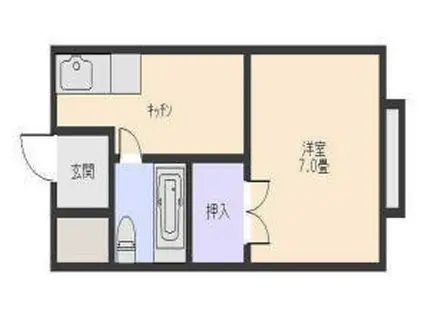 ブルーメンポエジー(1K/1階)の間取り写真