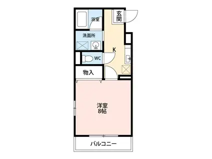 名鉄三河線 碧南中央駅 徒歩10分 3階建 築21年(1K/2階)の間取り写真