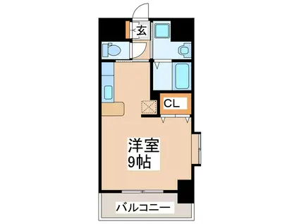 アンクレージュ・KAZ(ワンルーム/2階)の間取り写真