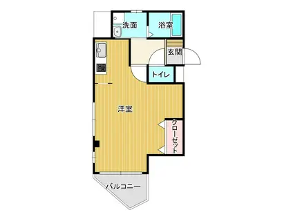 サンエール新宿(1K/4階)の間取り写真