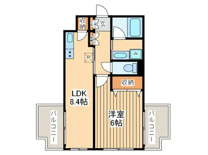 ウインベルコーラス聖蹟桜ケ丘(1LDK/10階)の間取り写真