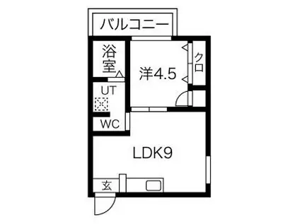 F MAISON 北加賀屋III番館(1LDK/3階)の間取り写真