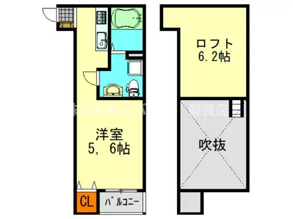 K-PLACE(ワンルーム/1階)の間取り写真