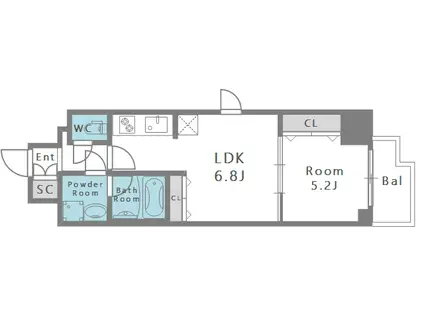 スプランディッド堀江(1LDK/10階)の間取り写真