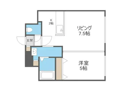 メゾンリエル(1LDK/3階)の間取り写真