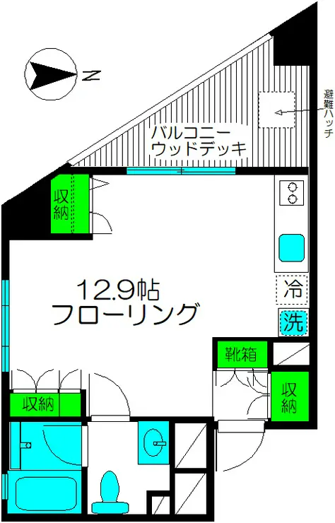 フリーディオ西麻布 11階階 間取り