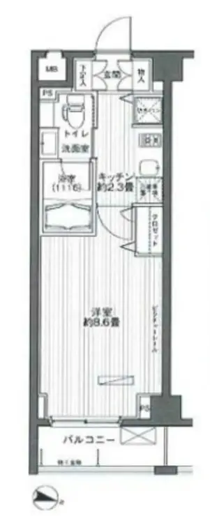 メゾンカルム西新宿 4階階 間取り