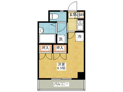 ハイム金山南(1K/5階)の間取り写真
