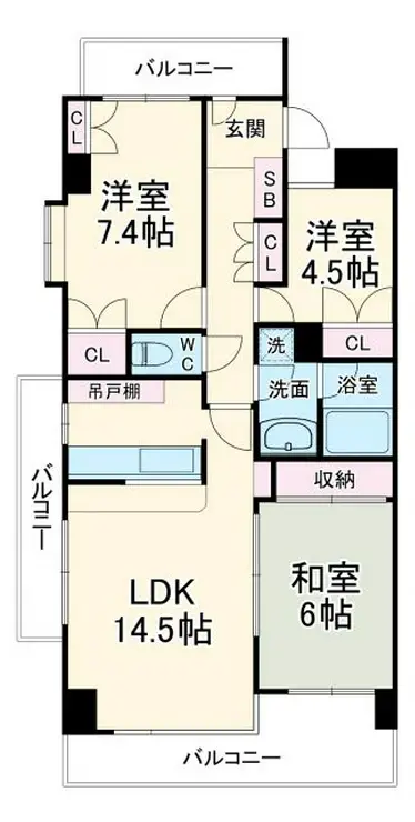 シェリーヒルズ横浜 9階階 間取り