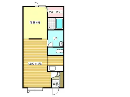 ベネッセV(1LDK/2階)の間取り写真