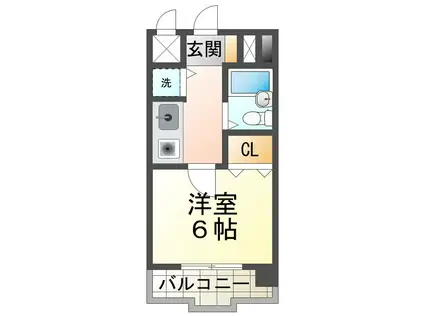 垂水ハウス一番館(ワンルーム/1階)の間取り写真