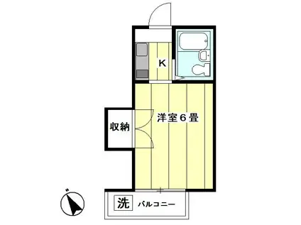 メゾンドブラン(1K/2階)の間取り写真