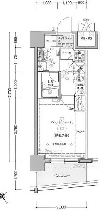 グランフォース横浜伊勢佐木町 2階階 間取り