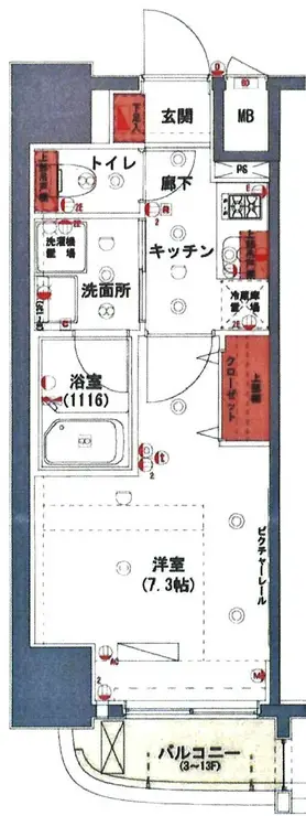 ハーモニーレジデンス門前仲町 10階階 間取り