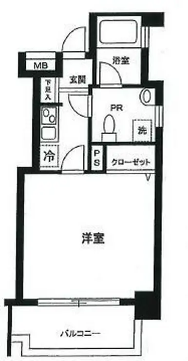 スカイコート浅草柳橋 10階階 間取り