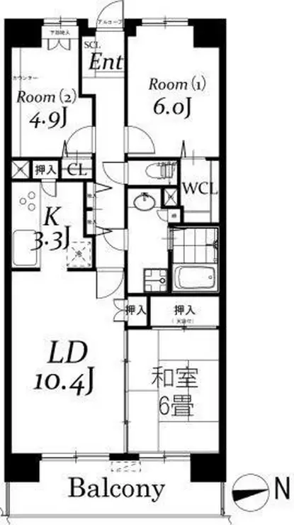 白井ロジュマン 9階階 間取り