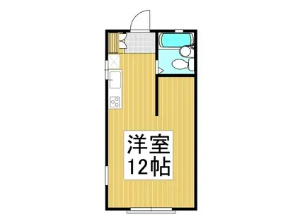 リバーウエスト(ワンルーム/1階)の間取り写真