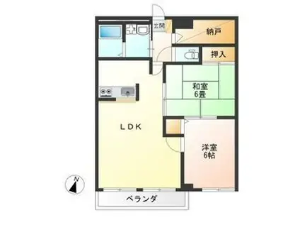 優泰佳ガーデンコート(2SLDK/3階)の間取り写真