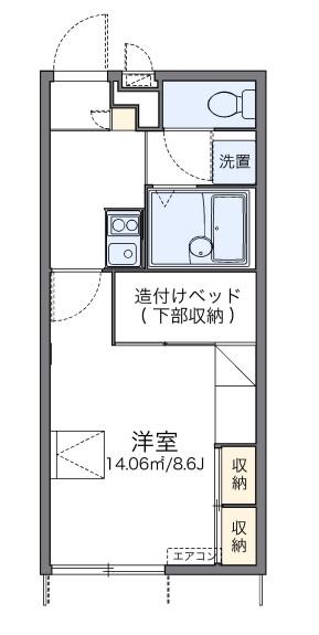 レオパレス辻九第三(1K/1階)の間取り写真