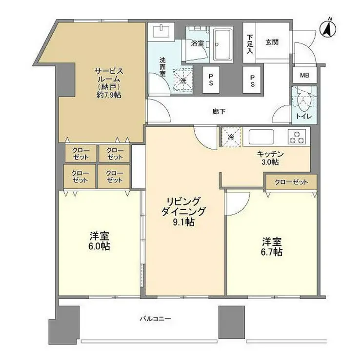 元町イグレット 1階階 間取り